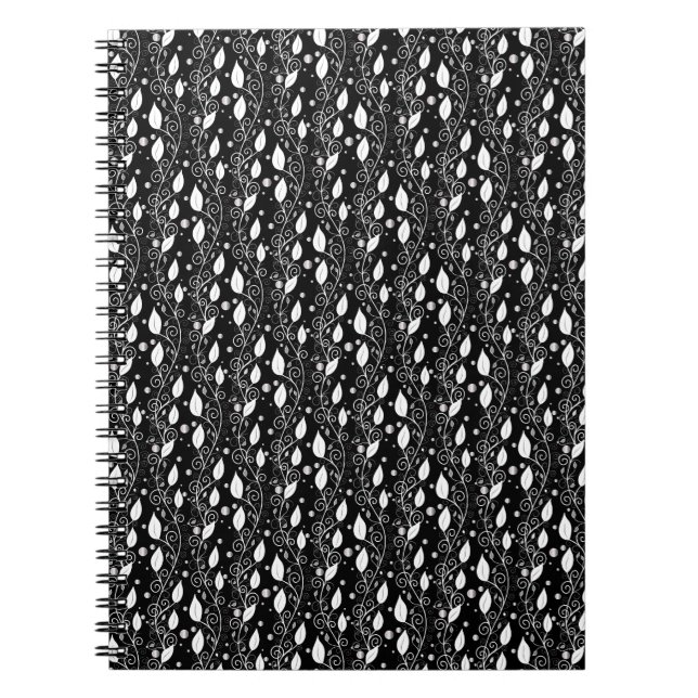 Moderne abstrakte Schwarz-Weiß-Illustration Notizblock (Vorderseite)