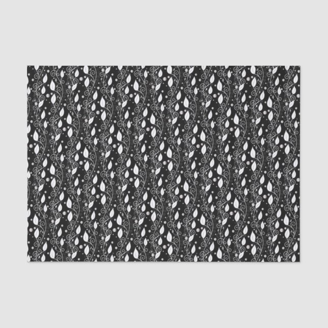 Moderne abstrakte Schwarz-Weiß-Illustration Seidenpapier (Vorderseite)