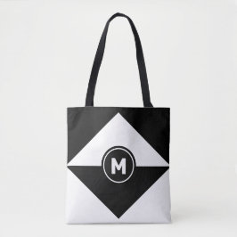Moderne Abstrakte Schwarz-Weiß-Totbeutel Tasche