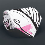 Moderne abstrakte Schwarz-weiße Blumenfarbe Krawatte<br><div class="desc">Ein modernes,  elegantes und abstrakt gezeichnetes,  schwarz-weißes Lilienblumenmuster mit Spritzer von rosa Wasserfarben-Pinselstrichen. Eine moderne und einfache Blume-Illustration mit origineller Touch von hellrosa Farbe.</div>
