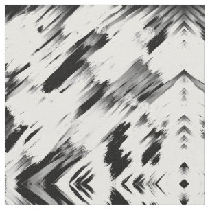 Moderne Abstrakte Schwarz-weiße Pinselstrichkunst Stoff