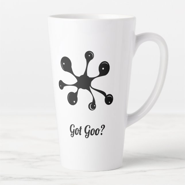 Moderne abstrakte schwarze Ggoo-Fleck Milchtasse (Rechts)