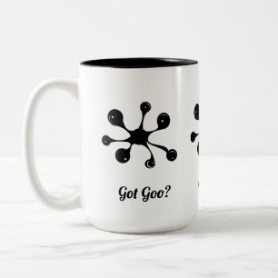 Moderne abstrakte schwarze Goo-Fleck Zweifarbige Tasse