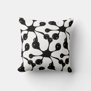 Moderne abstrakte schwarze Muster Kissen