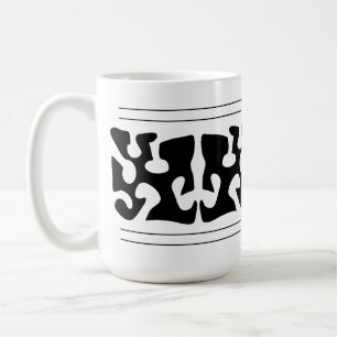 Moderne Abstrakte Schwarzform Kaffeetasse