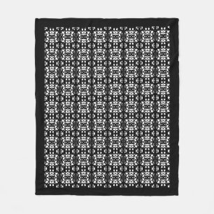 Moderne abstrakte Schwarzweiß Fleecedecke