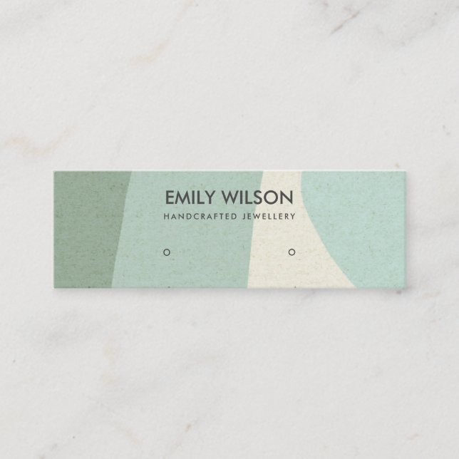 MODERNE ABSTRAKTE SOFT AQUA BLAUE ART STUD DISPLAY MINI VISITENKARTE (Vorderseite)