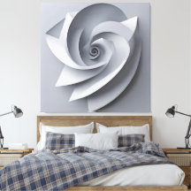 Moderne abstrakte Spirale – Minimalistische 3D-Kun