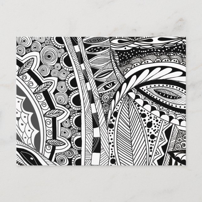 Moderne abstrakte Stadt in Schwarz/Weiß Postkarte (Vorderseite)