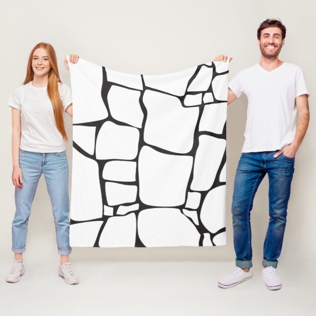 Moderne abstrakte Steinmuster Fleecedecke (Beispiel)