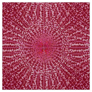 Moderne Abstrakte Sternexplosion, Burgund und Rosa Stoff