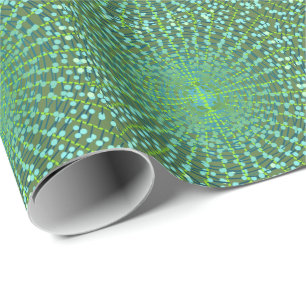 Moderne Abstrakte Sternexplosion, Jade Green und A Geschenkpapier