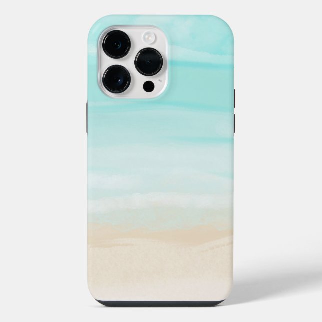 Moderne Abstrakte Strand iPhone 14 Pro Max Hülle (Rückseite)
