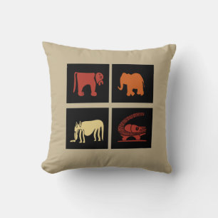 Moderne abstrakte Symbole und Motive afrikanische Kissen