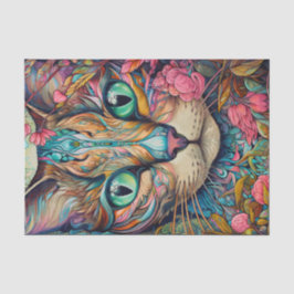 Moderne Abstrakte Tabby Cat Seidenpapier