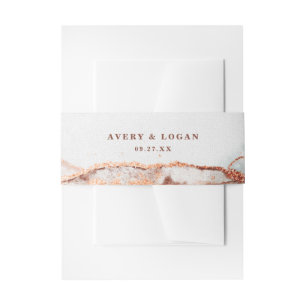 Moderne Abstrakte Terra Cotta Hochzeit im Herbst Einladungsbanderole