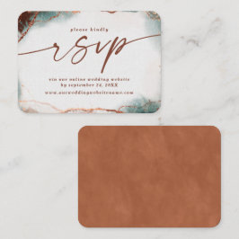Moderne Abstrakte Terra Cotta Wedding Website UAWG Begleitkarte