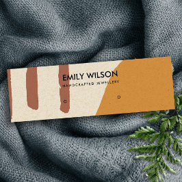 MODERNE ABSTRAKTE TERRACOTTA RED ART STUD-ANZEIGE MINI VISITENKARTE