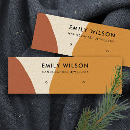 MODERNE ABSTRAKTE TERRACOTTA RED ART STUD-ANZEIGE MINI VISITENKARTE