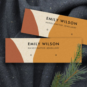 MODERNE ABSTRAKTE TERRACOTTA RED ART STUD-ANZEIGE MINI VISITENKARTE