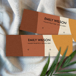 MODERNE ABSTRAKTE TERRACOTTA RED ART STUD-ANZEIGE MINI VISITENKARTE