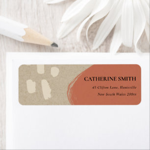 MODERNE ABSTRAKTE TERRACOTTA RED KRAFT ADRESSE