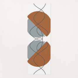 Moderne Abstrakte Terracotta und Gray - Tänzerin Yogamatte
