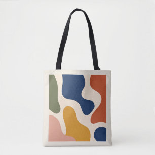 Moderne abstrakte Terrakotta-Ocker-Formen Tote Bag Tasche