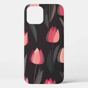 Moderne abstrakte Tulpenmuster-Blume nahtlos Case-Mate iPhone Hülle