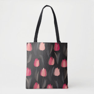 Moderne abstrakte Tulpenmuster-Blume nahtlos Tasche