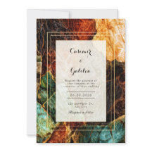 Moderne Abstrakte Türkise Rust Agat Geode Hochzeit