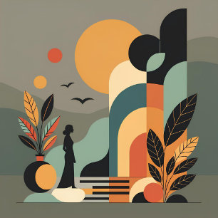 "Moderne Abstrakte Wall Art" aus dem Mittelalter Leinwanddruck