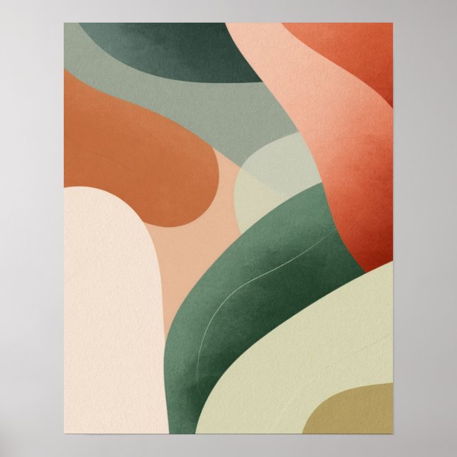 Moderne Abstrakte Wall Art Print Poster (Vorne)