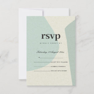 MODERNE ABSTRAKTE WASCHBLAU KÜNSTLERISCHE UAWG RSVP KARTE