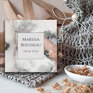 Moderne Abstrakte Wasserfarbe Quadratische Visitenkarte