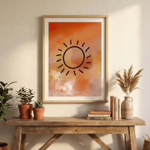 moderne abstrakte Wasserfarbe zeitgenössischer Kre Poster
