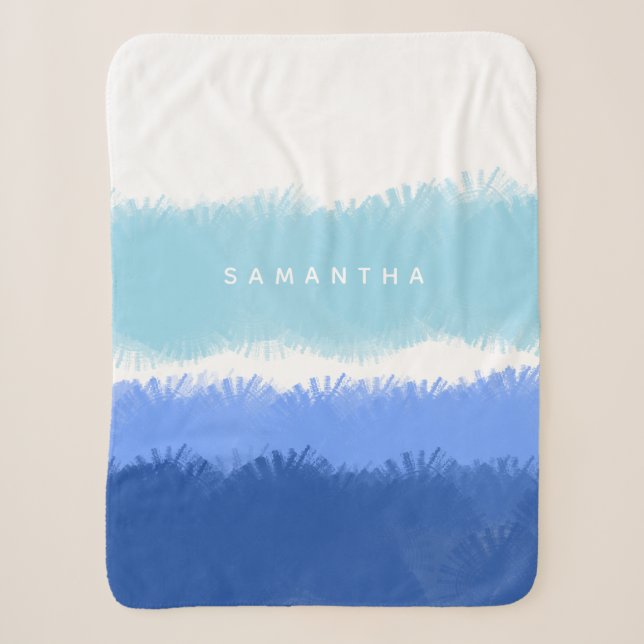 Moderne Abstrakte Wasserfarben Sherpadecke (Vorderseite)