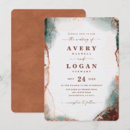 Moderne Abstrakte Wasserwelt Parco Tassino Einladung