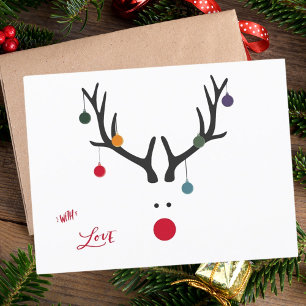 Moderne, abstrakte Weihnachtsbaummöbel Feiertagspostkarte