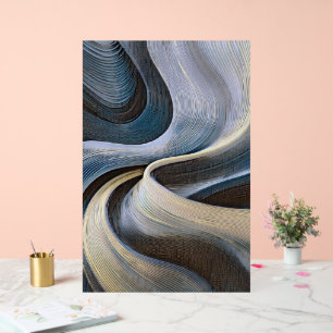 Moderne abstrakte wellige Texturdesign Acrylschild