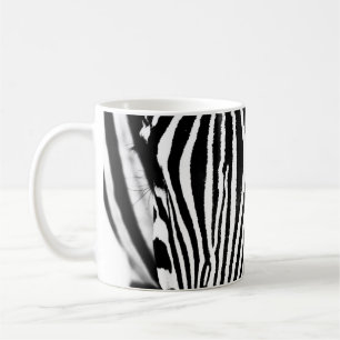 Moderne abstrakte Zebra-Streifen in Schwarz/Weiß Kaffeetasse