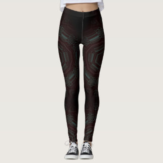 MODERNE abstrakte Zeichnungen in schwarz-grau-mosa Leggings
