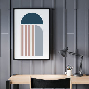 Moderne Abstrakte Zeitgenössische Geometrische Kun Poster