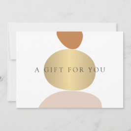 Moderne Abstrakte Zen Stones Gold Yoga Geschenkkar Mitteilungskarte