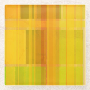 Moderne Abstraktion Farbige Zitrusfarben Glasuntersetzer