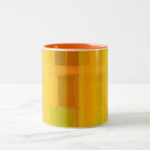 Moderne Abstraktion   Farbige Zitrusfarben Zweifarbige Tasse
