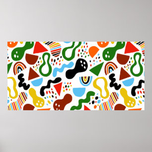 Moderne Abstraktion mit Komposition aus Poster