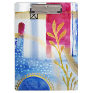 Moderne Abstraktion Schwarz und Rot Klemmbrett