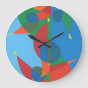 Moderne Abstraktion Violinschlüssel Wanduhr