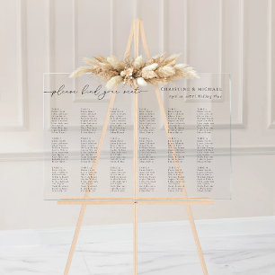 Moderne Acryl 18 Tisch Hochzeit Sitzplan Acrylschild